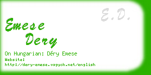 emese dery business card